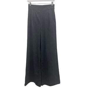 Free People Satin Leopard Brocade Print High Waisted Trousers Sz 6